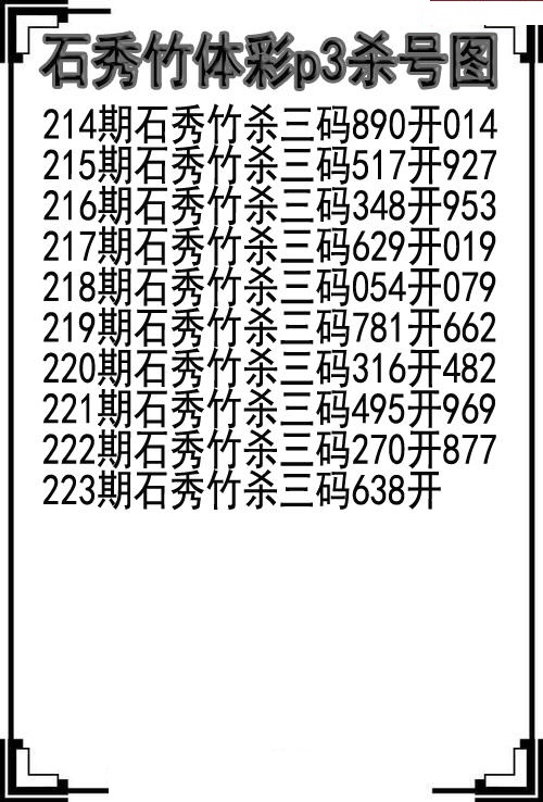 石秀竹杀号图