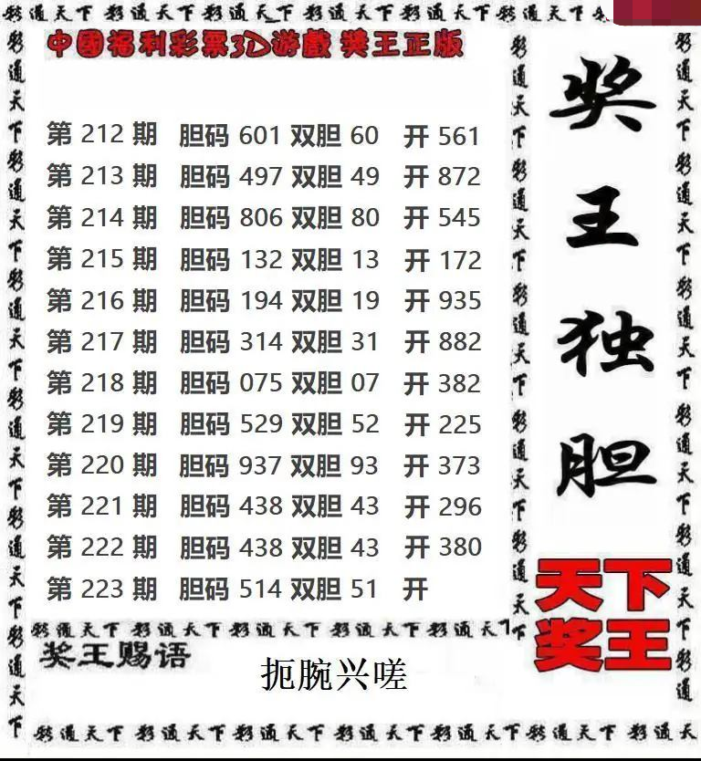 天下奖王