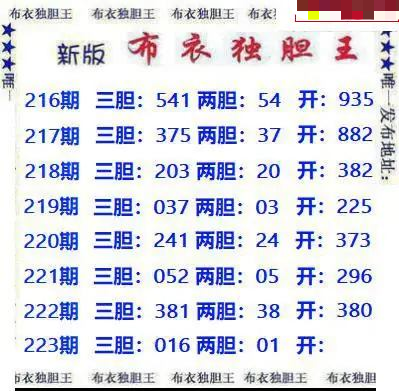 新版布衣独胆王