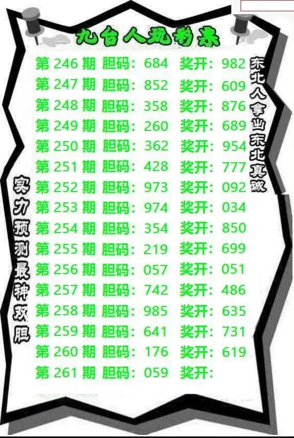 九台胆码