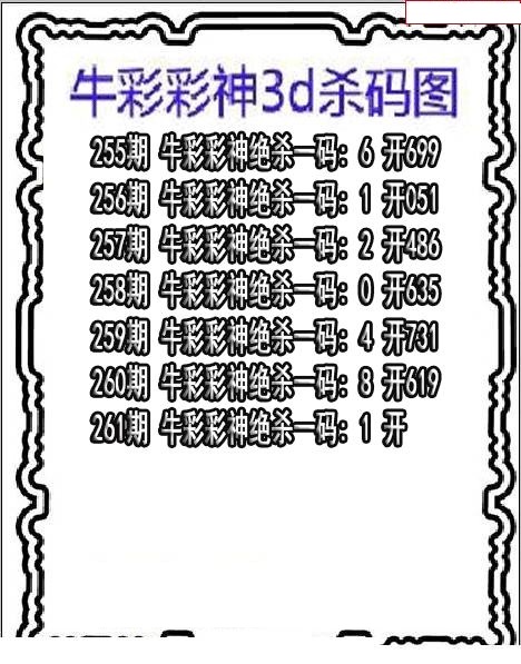 牛彩彩神杀码