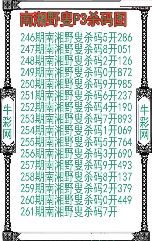 南湘野叟杀码图