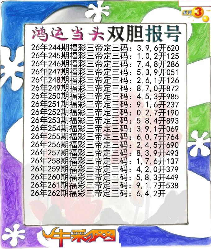 鸿运当头双胆报号