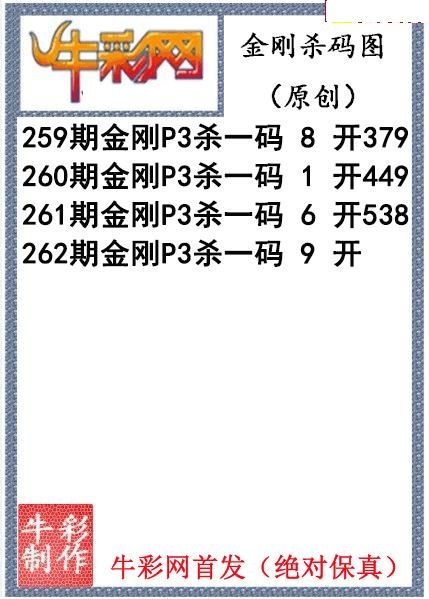 金刚杀码图