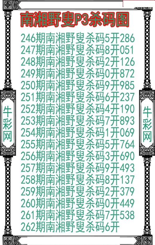 南湘野叟杀码图