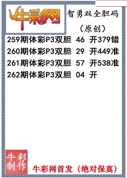 智勇双全双胆图迷