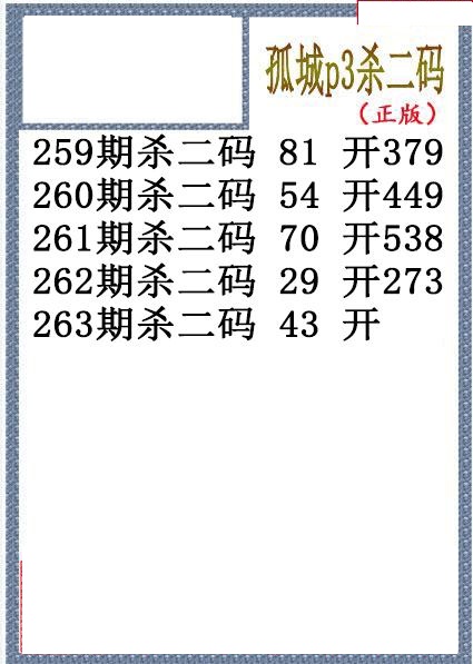 孤城杀码