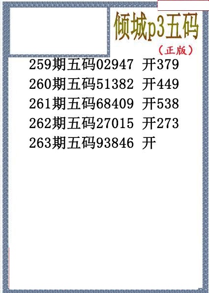 倾城胆码