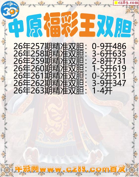 中原福彩王双胆