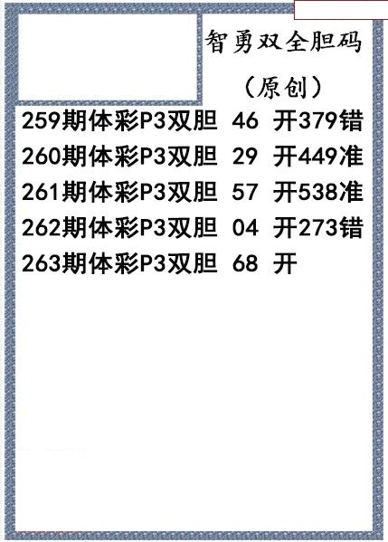 智勇双全双胆图迷