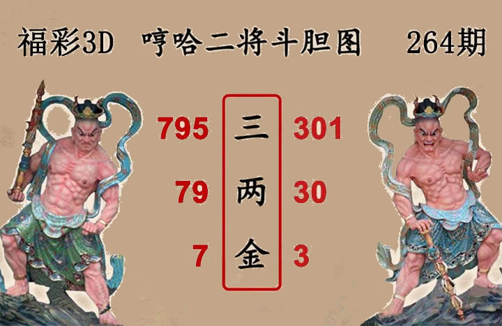 哼哈二将斗胆图