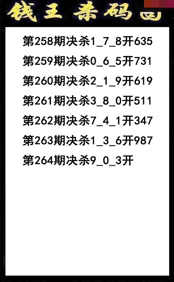 钱王杀码