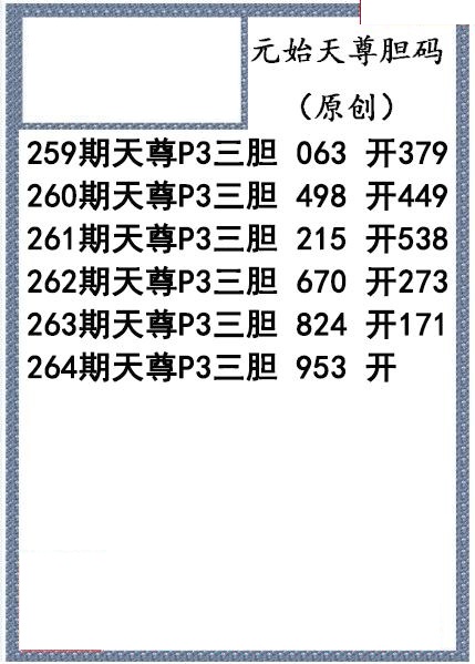元始天尊胆码图