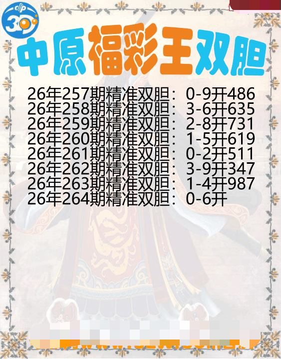中原福彩王双胆