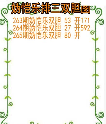 妫恺乐排三双胆图