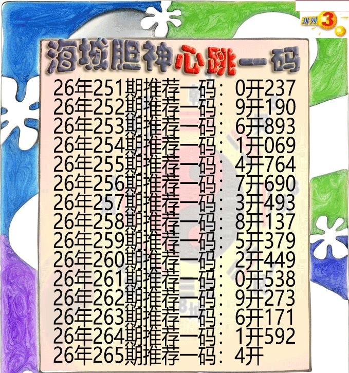 海城胆神心跳一码
