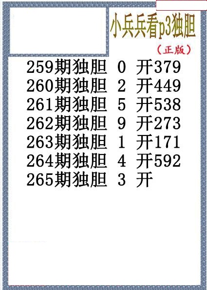 小兵兵独胆
