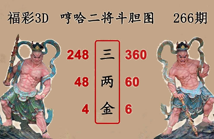 哼哈二将斗胆图