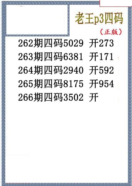 老王胆码