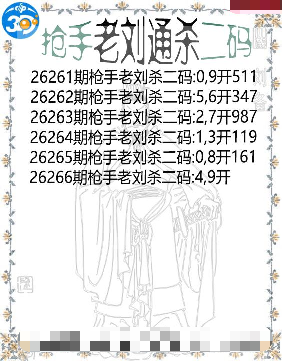 抢手老刘通杀二码