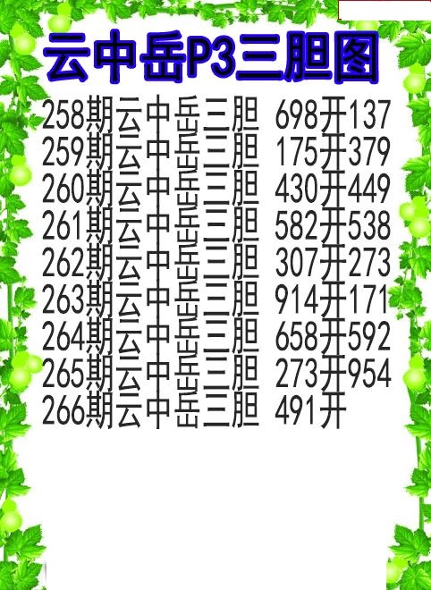云中岳三胆图