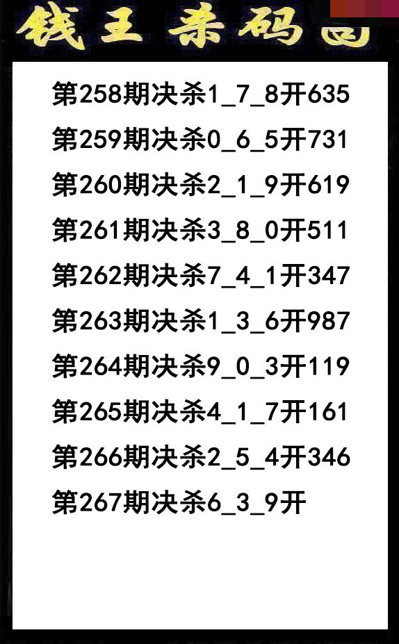 钱王杀码