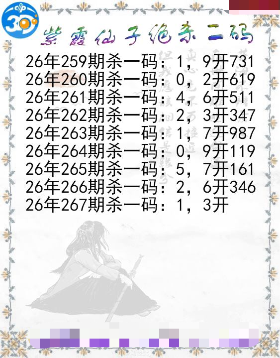 紫霞仙子绝杀二码
