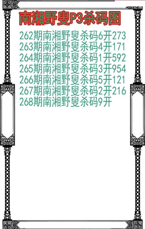 南湘野叟杀码图