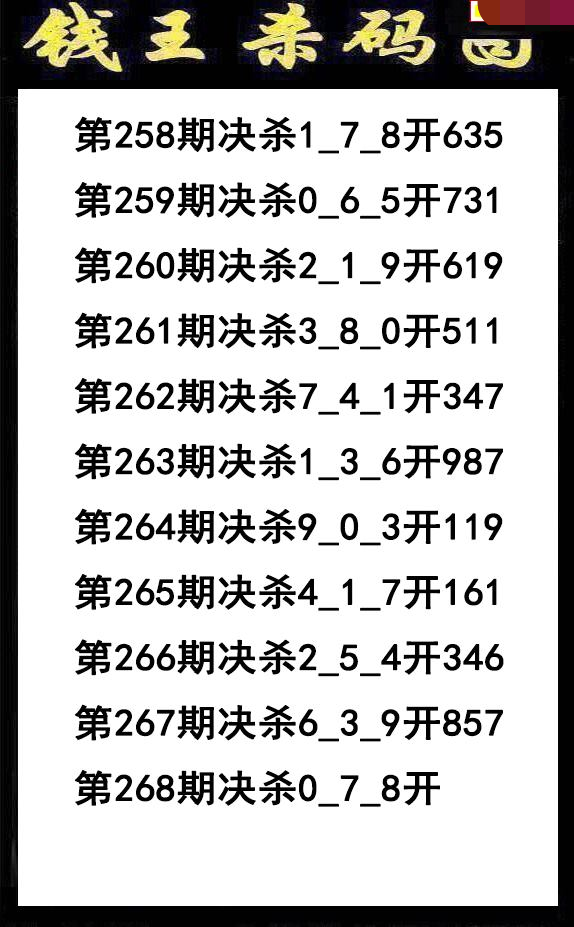 钱王杀码