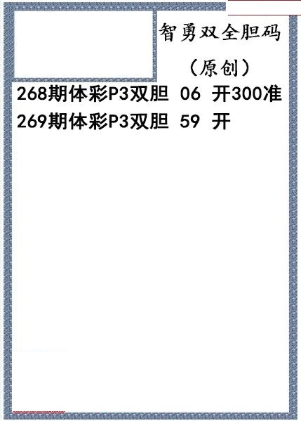 智勇双全双胆图迷