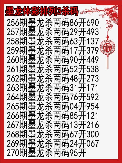 墨龙杀码图
