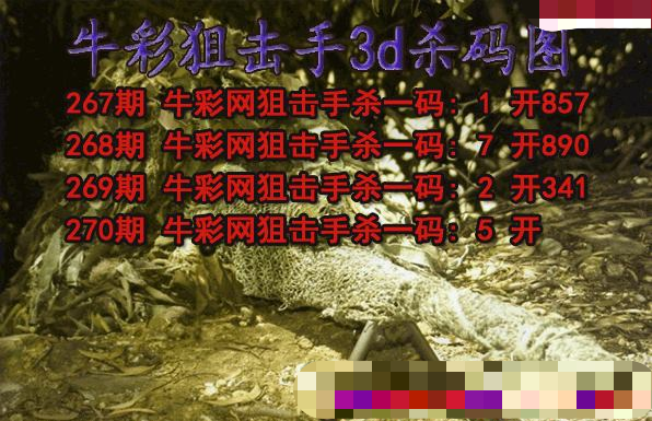 牛彩狙击手杀码