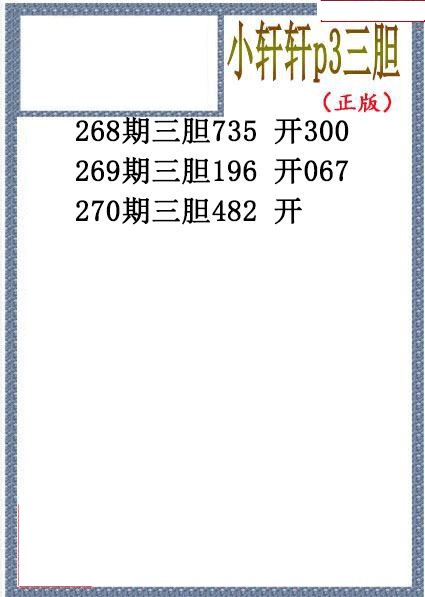 小轩轩三胆