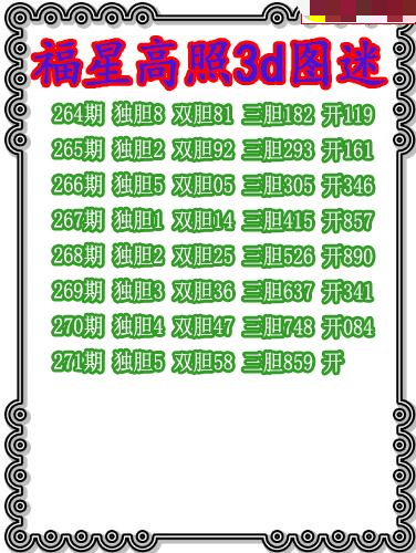 福星高照三胆