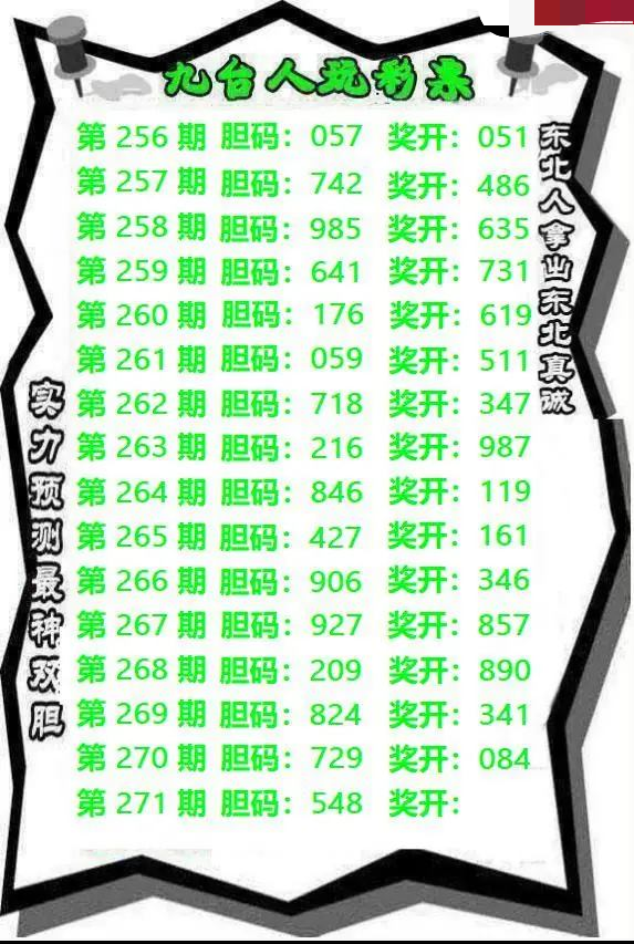 九台胆码