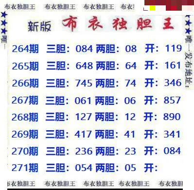 新版布衣独胆王