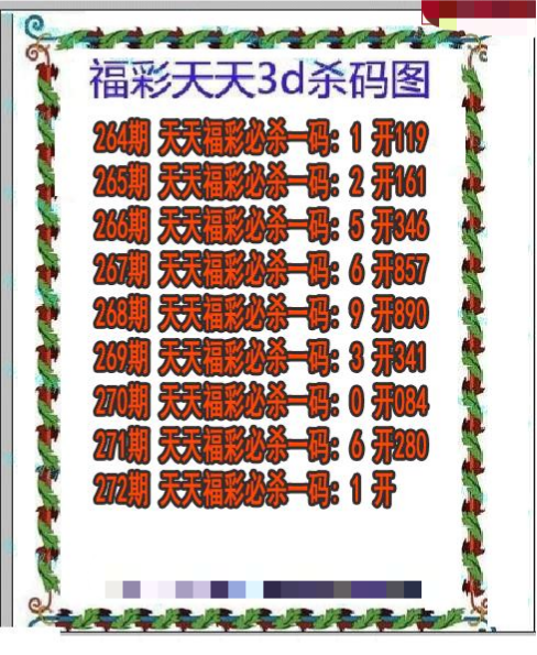 福彩天天杀码