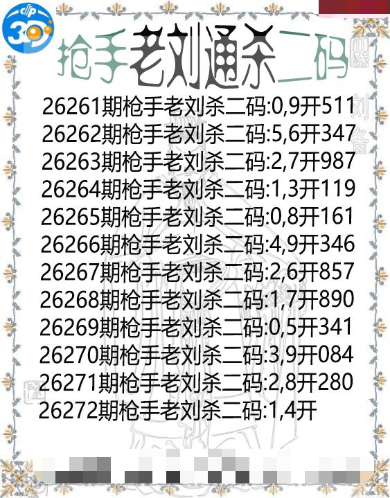 抢手老刘通杀二码