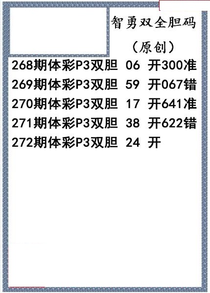 智勇双全双胆图迷