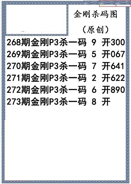 金刚杀码图
