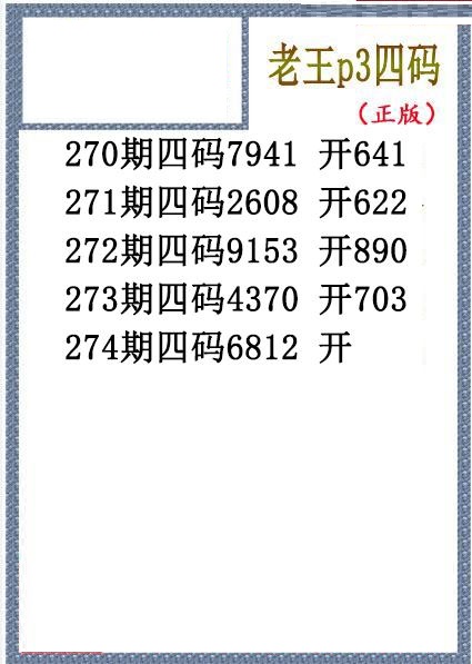 老王胆码