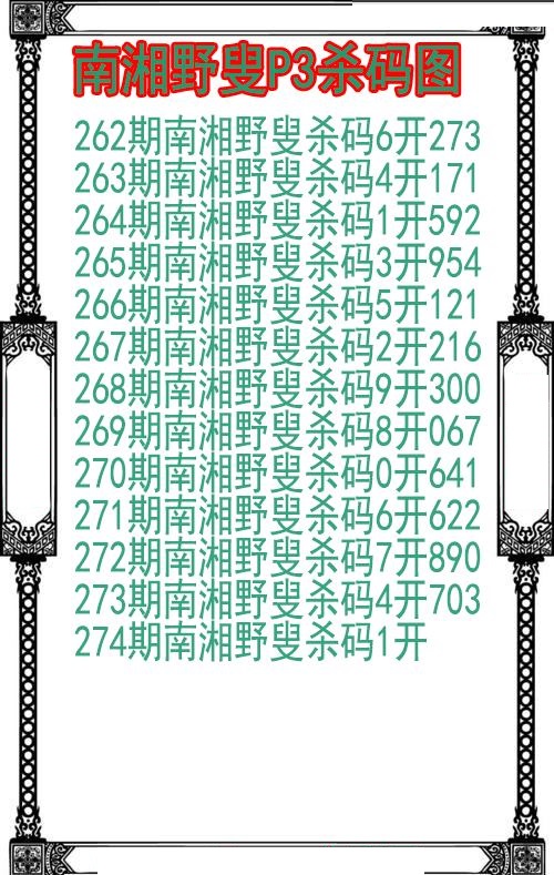南湘野叟杀码图
