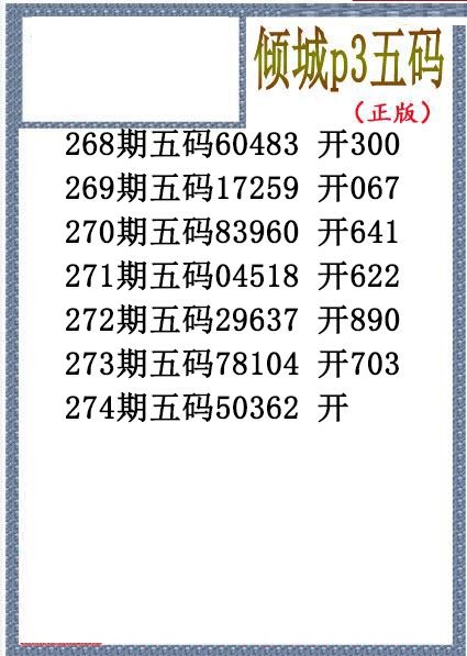 倾城胆码