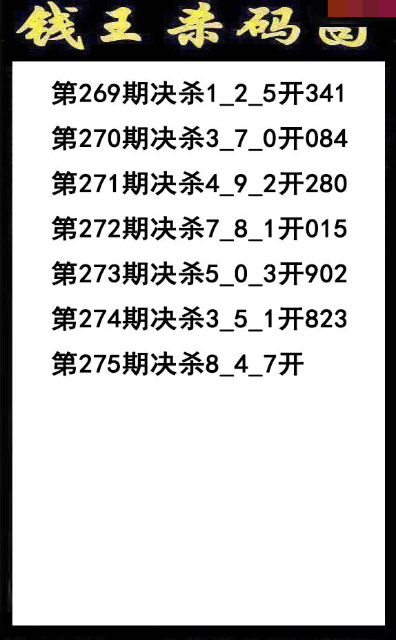 钱王杀码