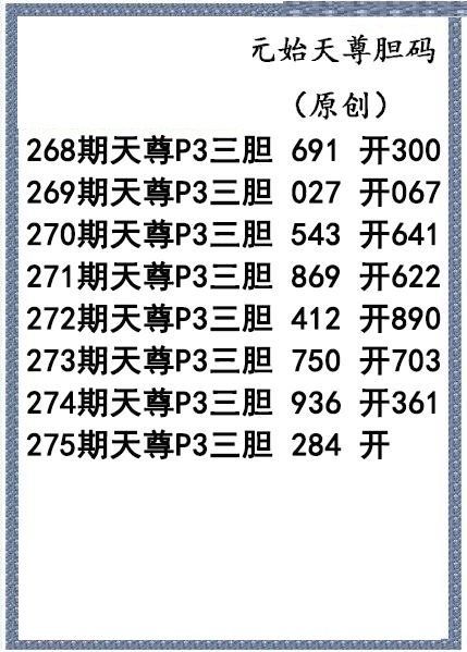 元始天尊胆码图