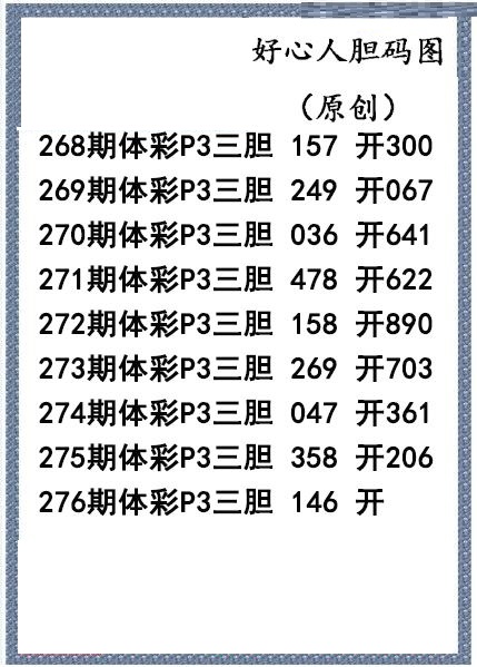 好心人送胆
