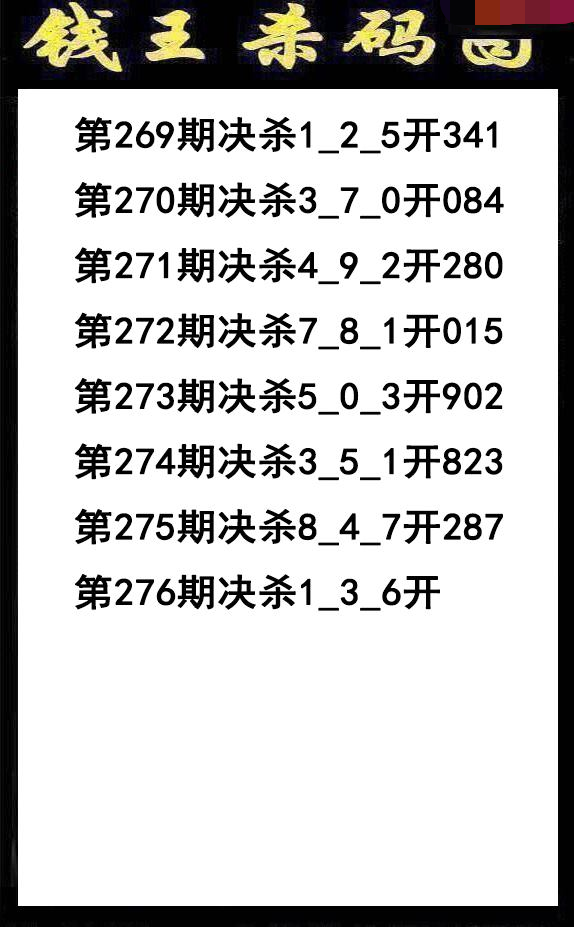 钱王杀码