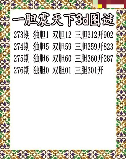 一胆震天下独胆