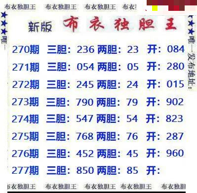 新版布衣独胆王