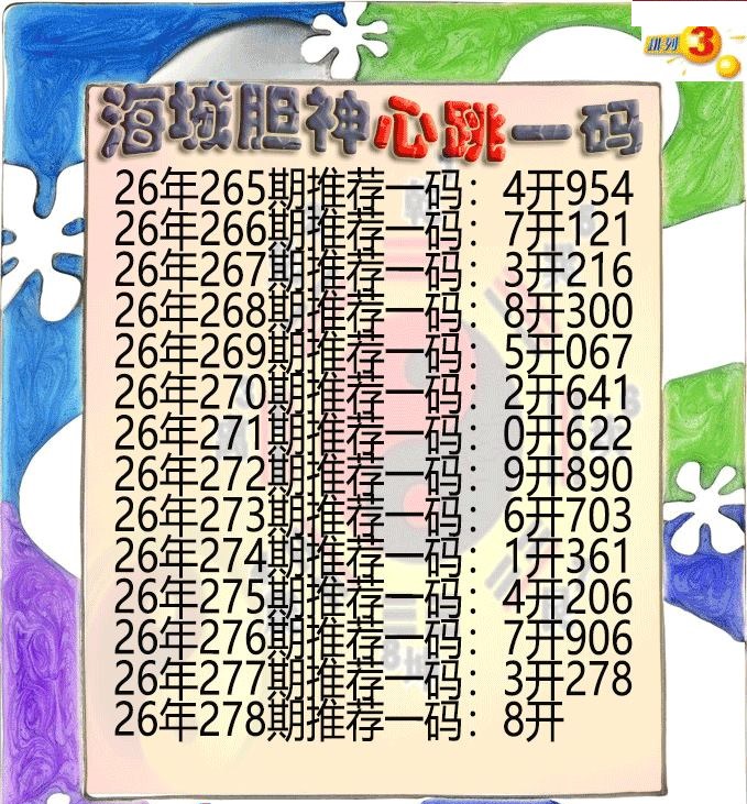海城胆神心跳一码